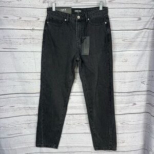 Skinny Fries Women’s Mom Jeans Black Wash Denim Size 9